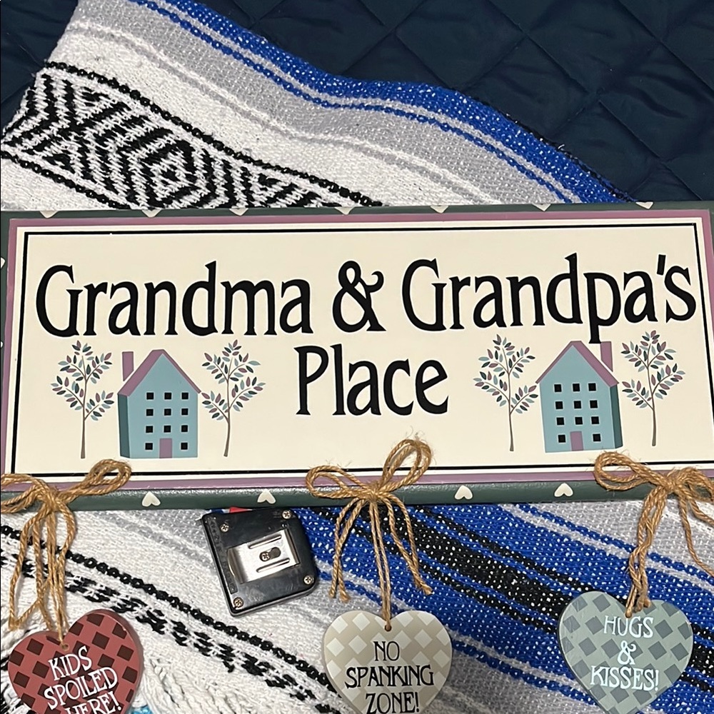 Charming Cream and Black ‘Grandma & Grandpa's Place' Sign